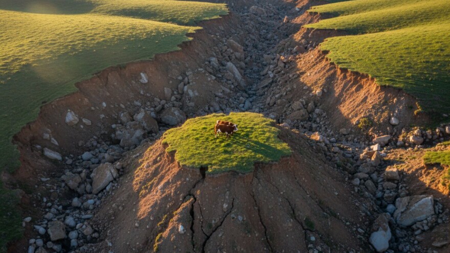 Zarobljene na otoku krave preživjele razoran potres