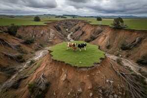Zarobljene na otoku krave preživjele razoran potres