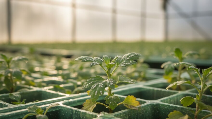 Zaštita mladih krizantema od bijele hrđe