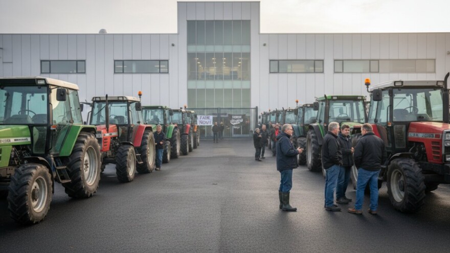 Zdenkini kooperanti traktorima blokirali ulaz