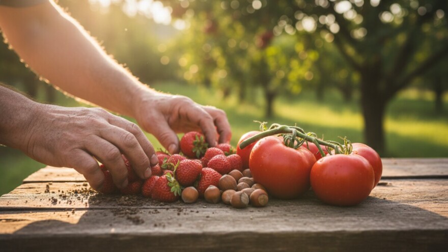 Zdrava domaća hrana na tržištu