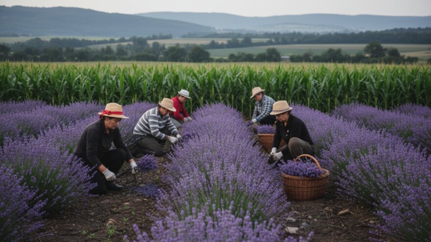 Žetva ljekovite biljke u Posavini