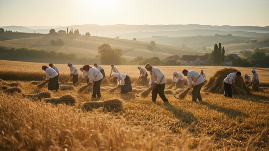 Žetva za obnovu krova starih zagorskih hižica