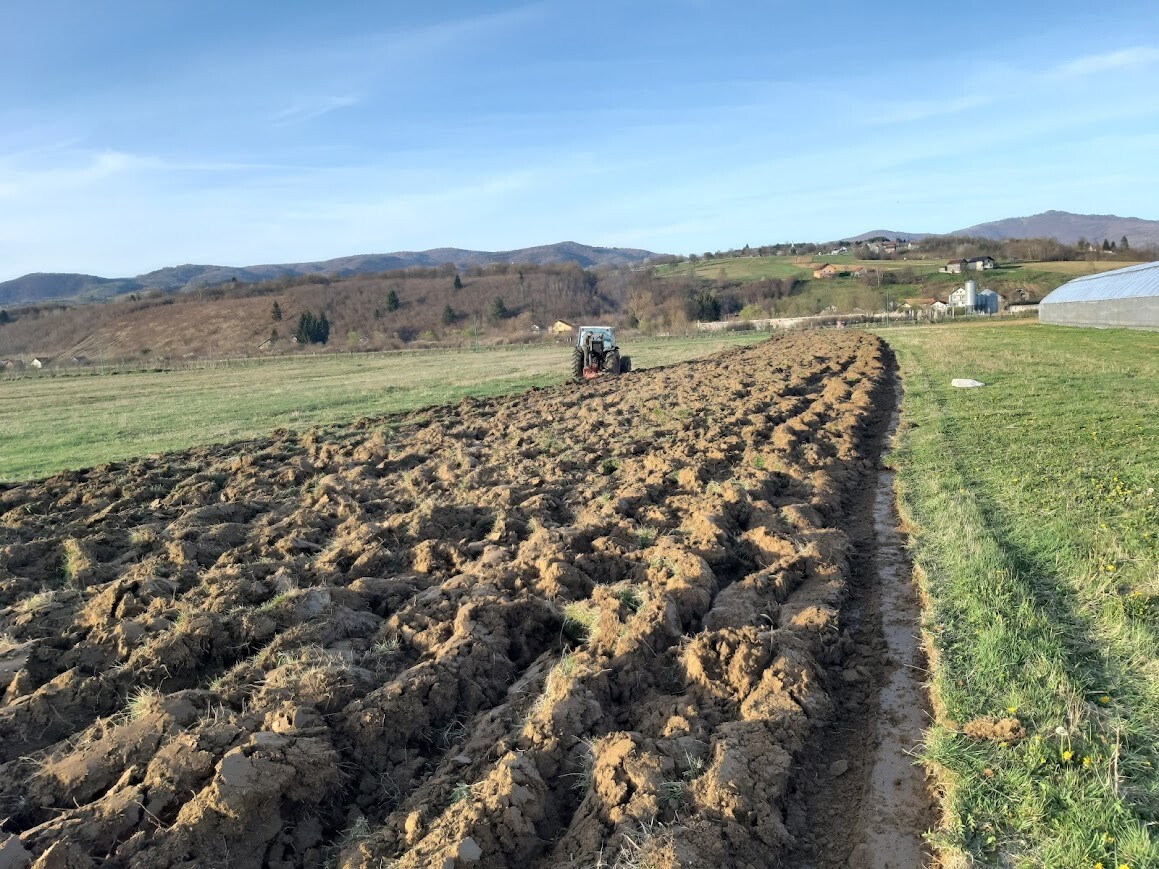 traktor na njivi ore